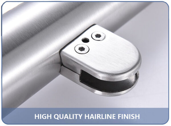Stainless steel punching glass clip clamp for handrail tube glass balcony railing