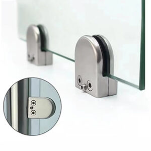 Stainless steel punching glass clip clamp for handrail tube glass balcony railing