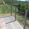 Stainless steel glass balcony staircase handrail post aluminum u channel pillar