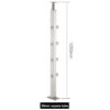 Stainless steel square round tube 38mm/50mm handrail pipe staircase post