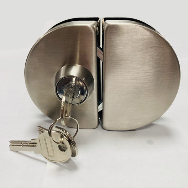 Free holes stainless steel glass door lock sliding door patch fittings