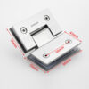 Stainless steel glass shower hinge zinc alloy bathroom clip fittings for 8-12mm