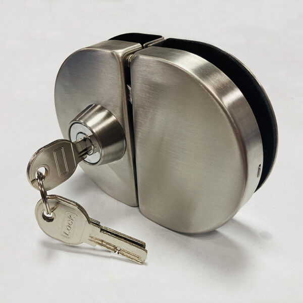 Free holes stainless steel glass door lock sliding door patch fittings