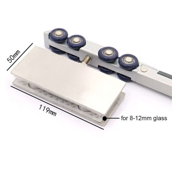 Stainless steel sliding Glass Door Roller Hanging Wheel Rail Track Fittings