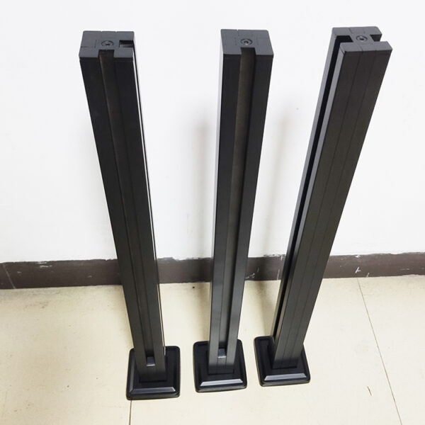 Stainless steel glass balcony staircase handrail post aluminum u channel pillar