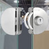 Free holes stainless steel glass door lock sliding door patch fittings