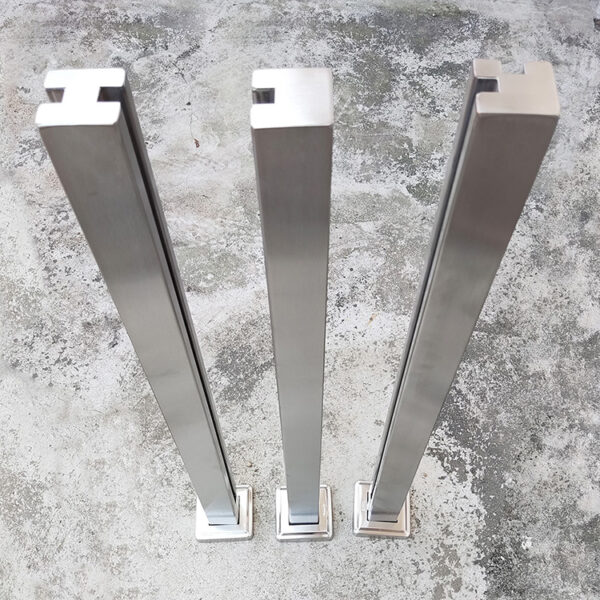 Stainless steel glass balcony staircase handrail post aluminum u channel pillar