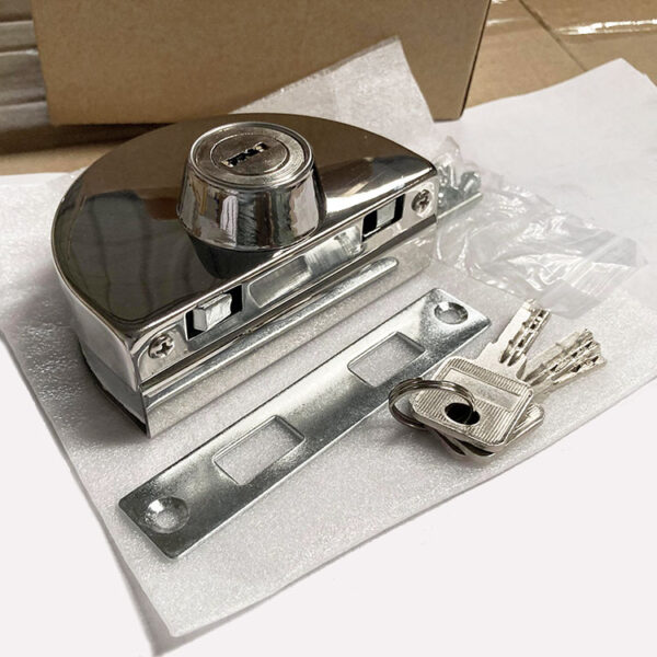 Free holes stainless steel glass door lock sliding door patch fittings