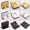 Stainless steel glass shower hinge zinc alloy bathroom clip fittings for 8-12mm