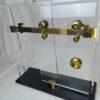 Stainless steel zinc alloy 25mm round tube glass sliding door fittings