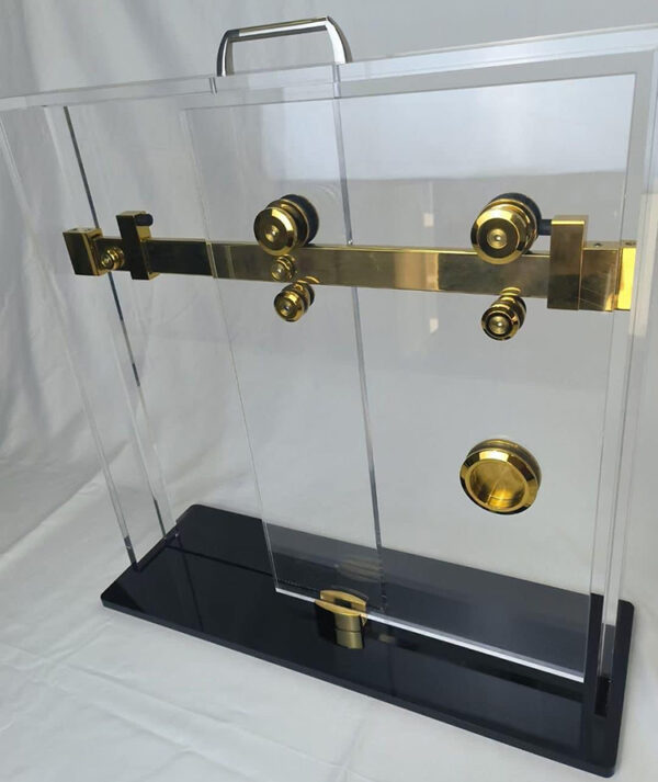 Stainless steel zinc alloy 25mm round tube glass sliding door fittings
