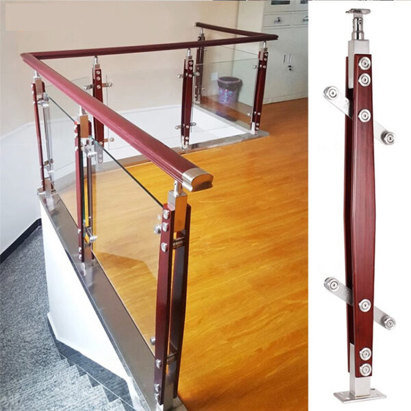 Stainless steel glass balcony post 850mm 1050mm height staircase handrail tube pillar