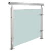 Stainless steel handrail tube polish black glass balcony square pipe baluster post