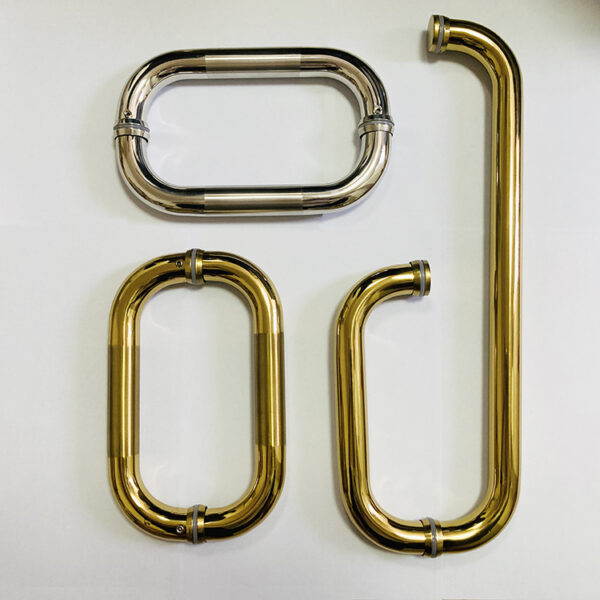 Shower room round tube 19mm/25mm/32mm glass door stainless steel O shape pull handles