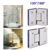 Stainless steel shower hinge zinc alloy glass door clip wall to glass accessories