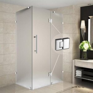 Stainless steel shower hinge zinc alloy glass door clip wall to glass accessories