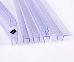 Magnetic glass shower door rubber strip seal for 6-12mm glass