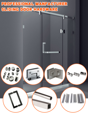 Factory price stainless steel zinc alloy glass sliding door shower hinge handle patch fittings