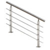 Stainless steel square round tube 38mm/50mm handrail pipe staircase post