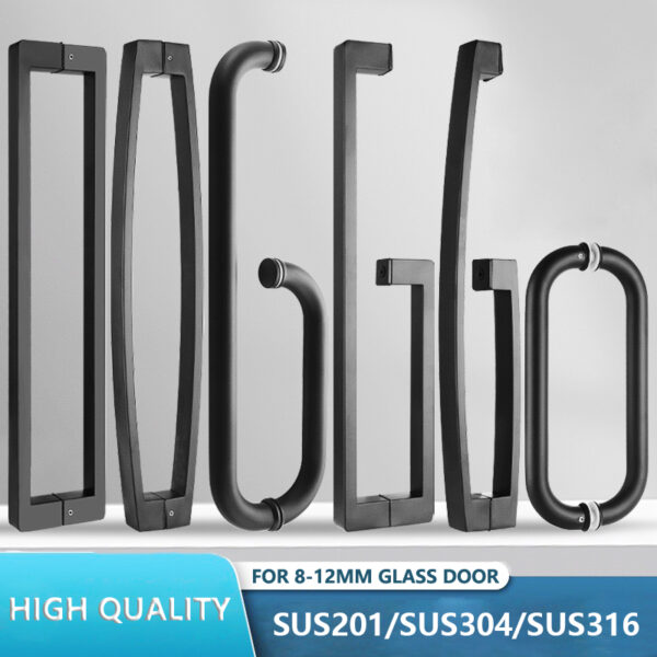 High quality stainless steel glass shower door handles