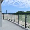Stainless steel handrail tube polish black glass balcony square pipe baluster post