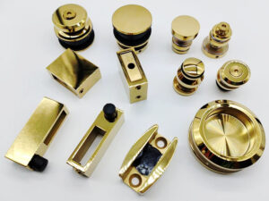 Stainless steel zinc alloy 30*10mm square tube glass sliding door fittings