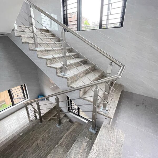 Stainless steel square round tube 38mm/50mm handrail pipe staircase post