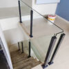 Stainless steel glass balcony staircase handrail post aluminum u channel pillar