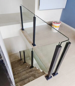 Stainless steel glass balcony staircase handrail post aluminum u channel pillar