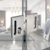 Stainless steel 304 glass to glass door lock padlock with keys