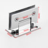 Stainless steel glass shower hinge zinc alloy bathroom clip fittings for 8-12mm