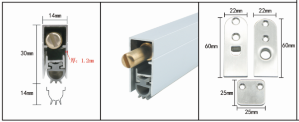 Top quality aluminum threshold wooden door bottom seal